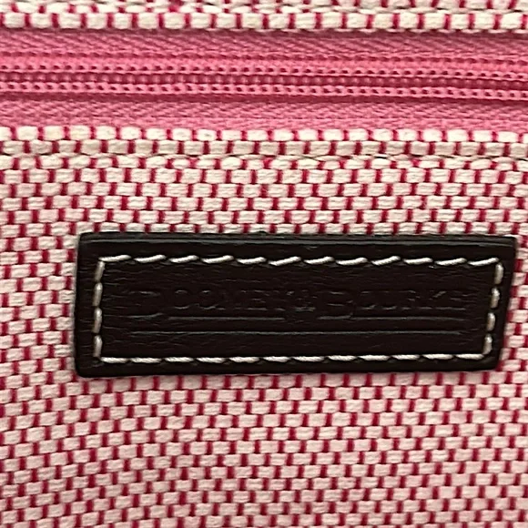 Dooney & Bourke Authenticated Tan/Brown Signature Monogram Shoulder Bag Purse - Picture 7 of 10